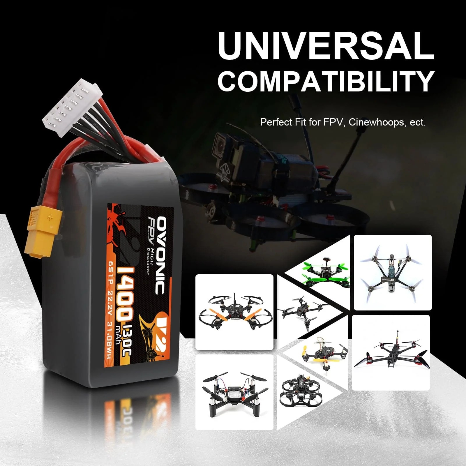 Ovonic 6S 1400mAh 130C LiPo Ba - Walksnail Avatar Hd Goggles X review and price