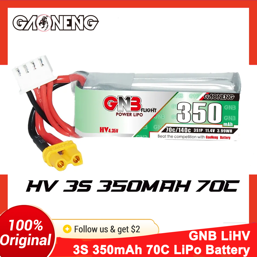 Gaoneng GNB 350mAh 3S 70C LiPo - Walksnail Avatar Hd Goggles X review and price